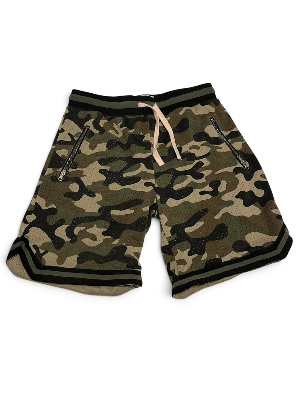 Bascom Projects Shorts‎ Mens Large Camo 1993-XXV Knit Mesh Basketball Sports